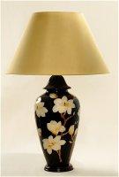 ALEXANDERS  48 CM BLOSSOM/BLACK TEMPLE JAR LAMP
